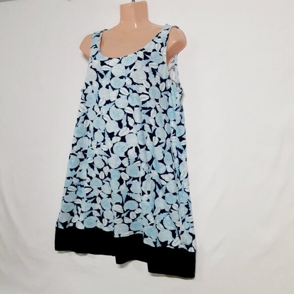 J. Jill Seashell Womens A-line Sleeveless Dress Size MP Blue Side Pockets - Picture 6 of 12